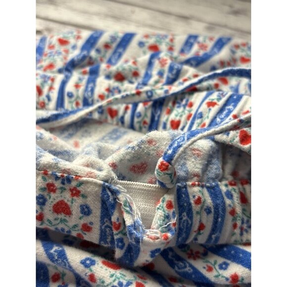 Lanz of Salzburg Womens Blue Flannel Tyrolean Pajama Pant Blue Large READ - Picture 8 of 10